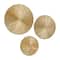 CosmoLiving by Cosmopolitan Set of 3 Gold MDF Contemporary Wall Decor, 24" x 24"